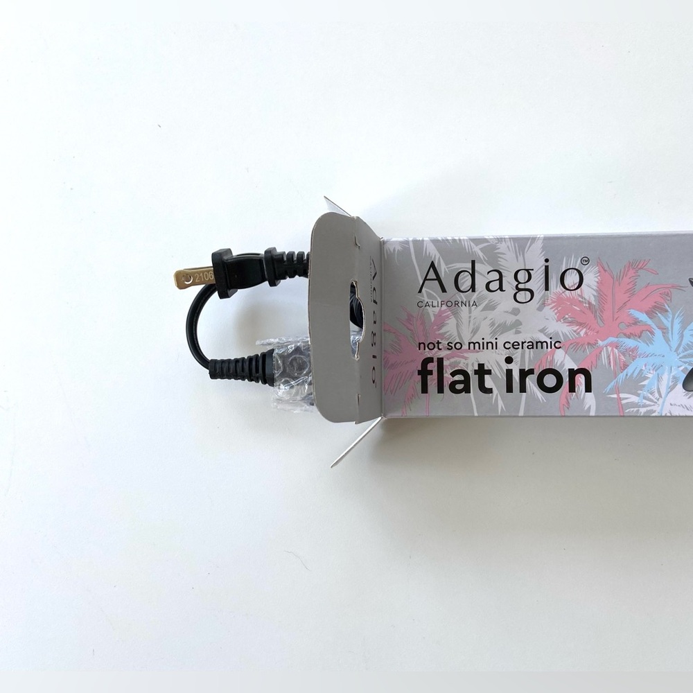 Adagio Ceramic Flat Iron, Hair Straightener Ceramic Flat Iron, Black - Picture 5 of 6